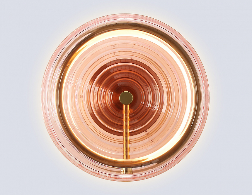 LH31115 BS/PI латунь/розовый 9W 3000K D250*90