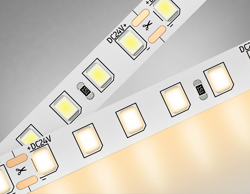 GS3101 2835 120Led/ 10W m/ 24V IP20 3000K/ 5000*8*1.2mm (2 конт.) GS3101 2835 120Led/ 10W m/ 24V IP20 3000K/ 5000*8*1.2mm (2 конт.)