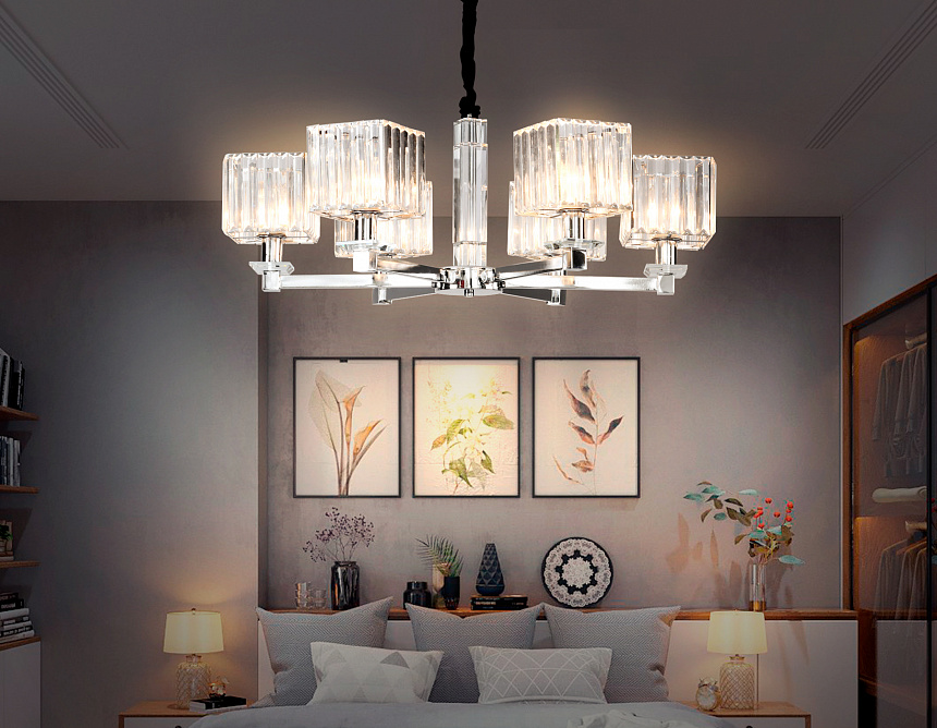 TR4522/6 CH/CL хром/прозрачный E14/6 max 40W D710*660