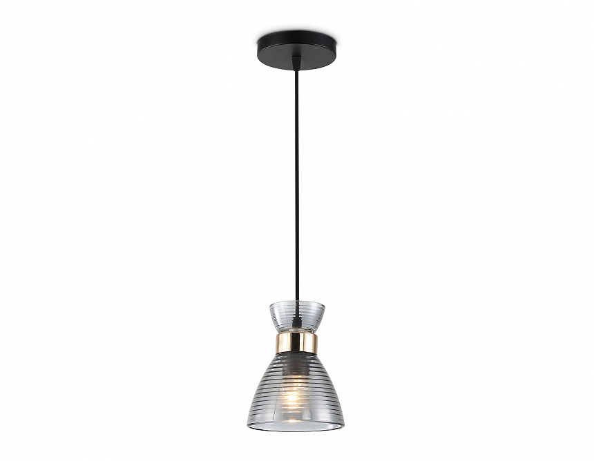 TR3406 BK/FGD/SM черный/золото/дымчатый E27 max 60W D135*1000