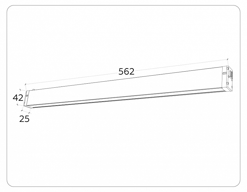 GL1292 BK черный IP20 24W 3000K-6400K 220V 120° 562*25*42 (Без ПДУ)