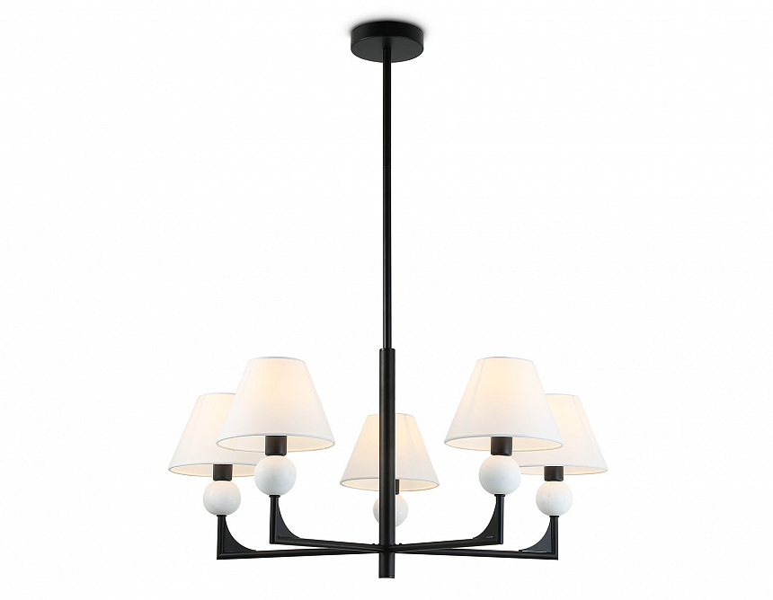 LH75153/5 BK/FR черный/белый матовый E14*5 max 40W D730*580