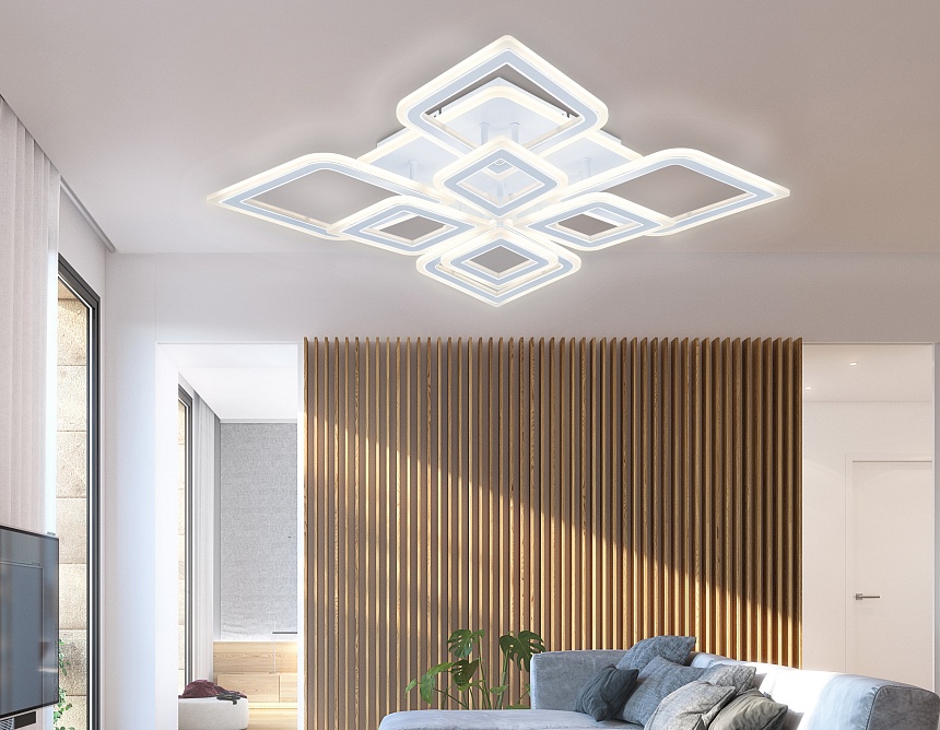 FA8911/4+4 WH/CH белый/хром 162W 3000K-6400K 560*560*120 (ПДУ РАДИО 2.4G) FA8911/4+4 WH/CH белый/хром 162W 3000K-6400K 560*560*120 (ПДУ РАДИО 2.4G)