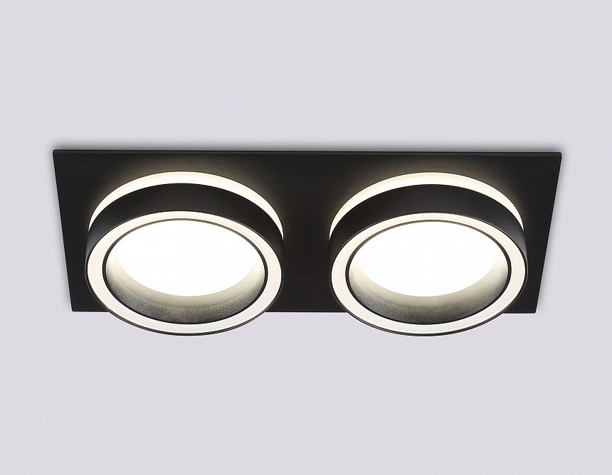 TN52424/2 BK/FR черный/белый матовый GX53 max 12W 210*105*45