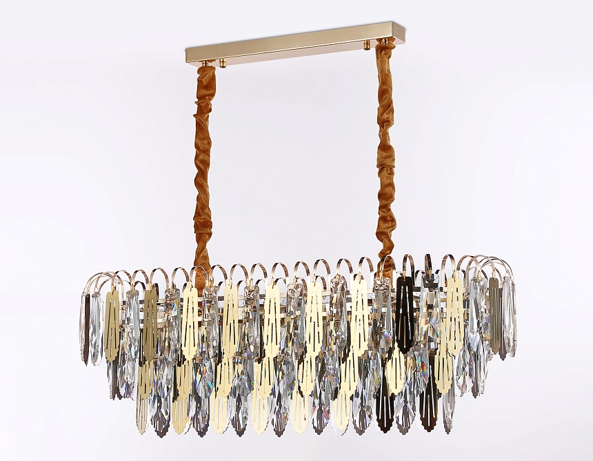 TR5260/10 SGD/CL золото/прозрачный E27*10 max 40W 800*300*270