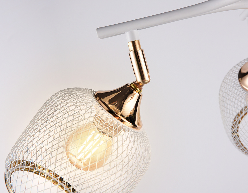 TR80175/4 WH/FGD белый/золото E27/4 max 40W D640*260