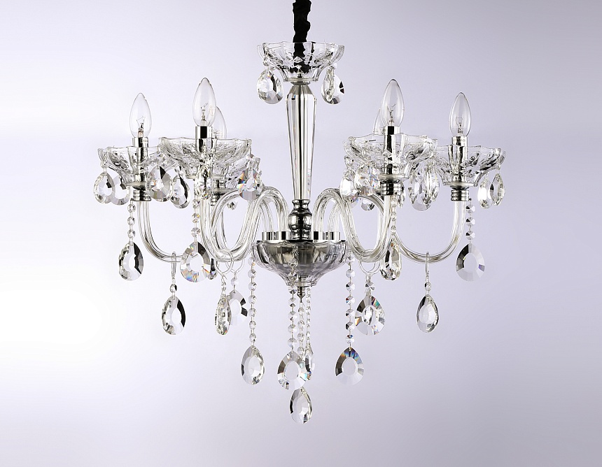 TR4900/6 CH/CL хром/прозрачный E14/6 max 40W D663*598