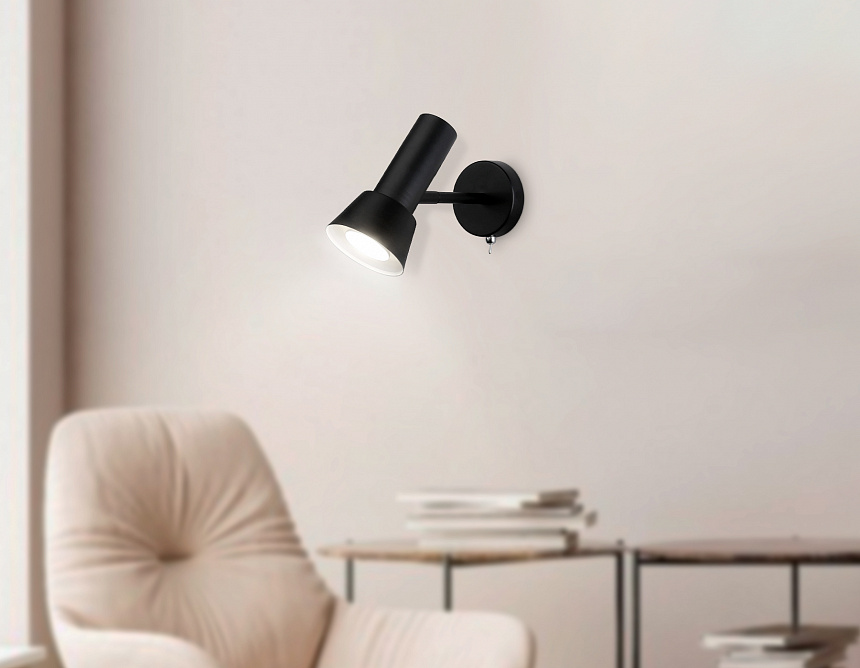 TA13129 BK черный GU10 max 12W D85*L150*H240