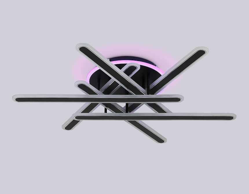 FA8908 BK/CH черный/хром 125W 3000-6400K+RGB 800*770*160 (ПДУ ИК)