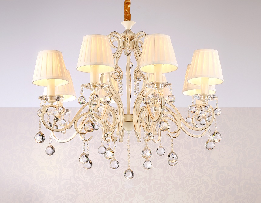 TR4561/8 BG/GD бежевый/золото E14/8 max 40W D750*605