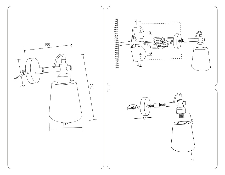 TR82212 WH/LW белый/светлое дерево E27 max 40W 230*130*190
