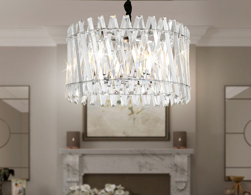 TR5062/6 CH/CL хром/прозрачный E14/6 max 40W D500*295