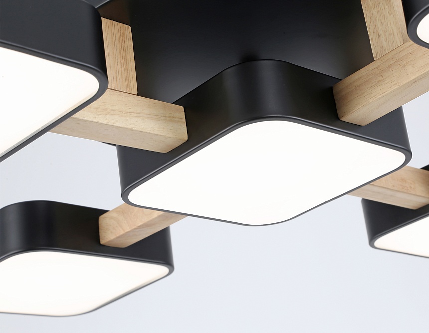 FL4883/5 BK/WD черный/дерево 90W 3000-6000K 675*675*110 (без ПДУ)