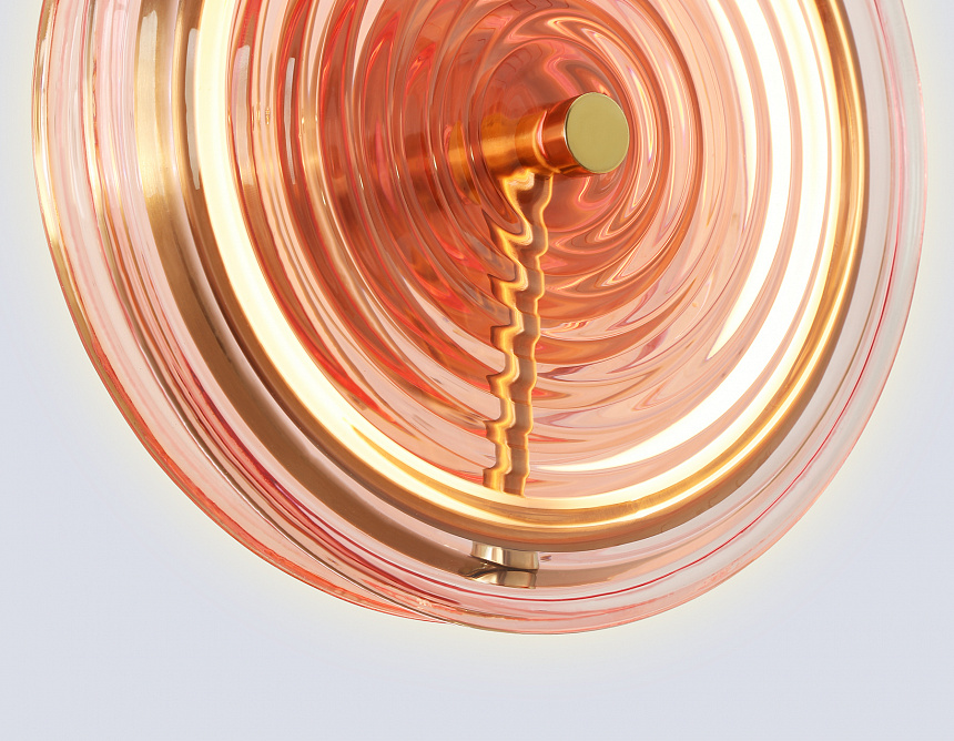 LH31115 BS/PI латунь/розовый 9W 3000K D250*90