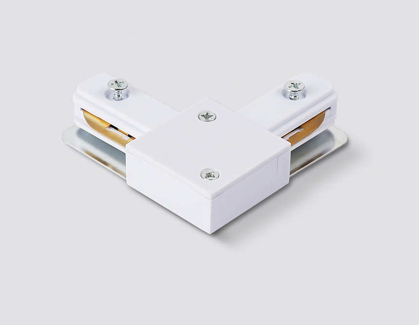 GL7163 WH белый коннектор угловой для однофазного шинопровода Standard 220V 70*70*20