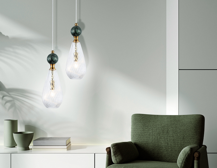 LH53289 BS/CL латунь/прозрачный E14 max 40W D125*1900