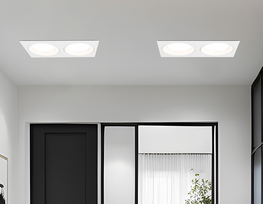 TN52343/2 SWH/GWH белый песок/белый глянец GX53 max 12W 220*115*25