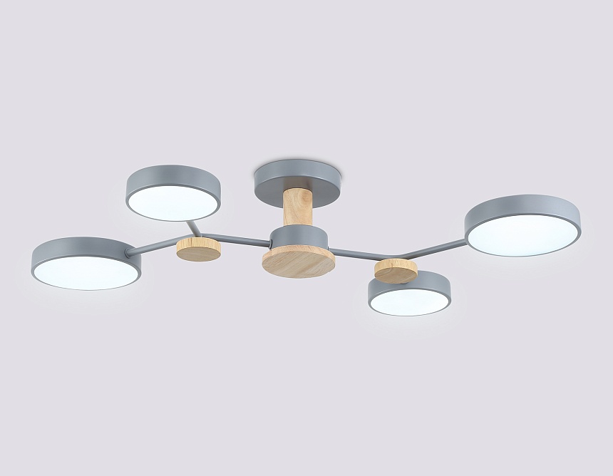 FL4859/4 GR/WD серый/дерево 60W 3000-6000K 700*400*120 (без ПДУ)