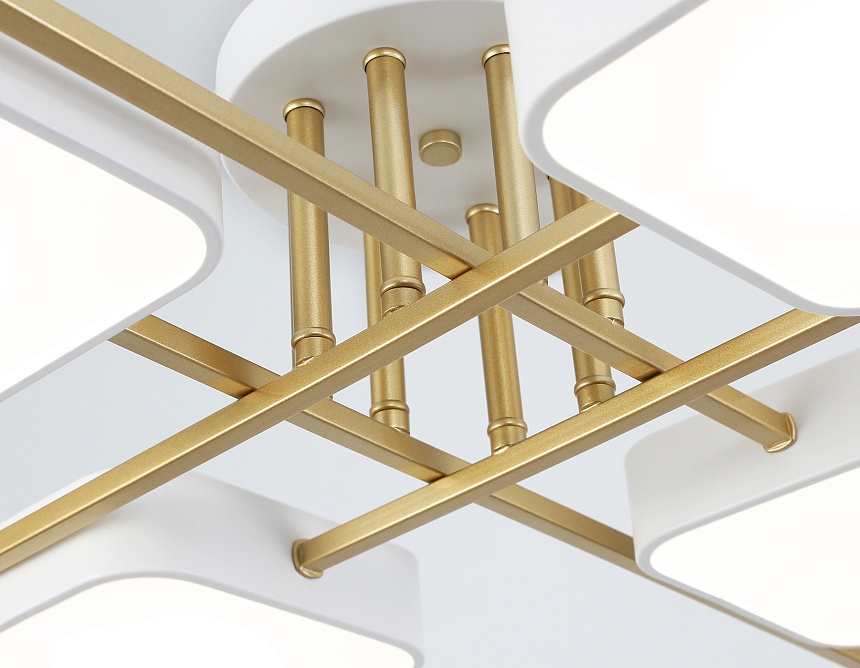 FL516346/8 WH/GD белый/золото 144W 3000-6000K 1060*1060*150 (без ПДУ)