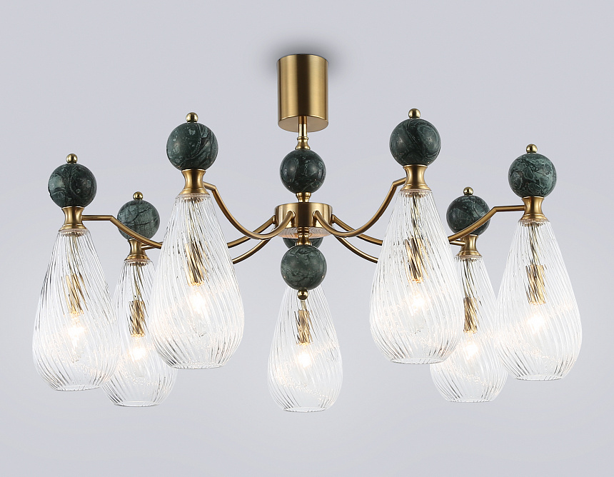 LH53293/7 BS/CL латунь/прозрачный E14*7 max 40W D815*900