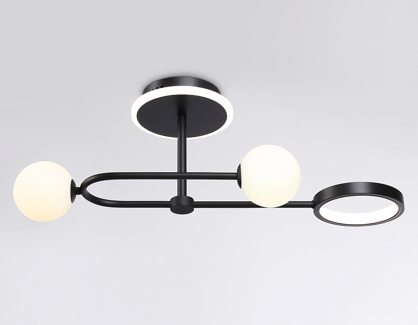 FL66223/3 BK черный 29W 3000K-6400K+G9/2 630*230*240 (ПДУ ИК)