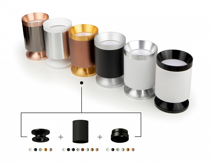 C6326 PPG золото розовое полированное D60*H100mm MR16 GU5.3