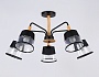 TR4741/5 BK/LW черный/светлое дерево E27/5 max 40W D760*350