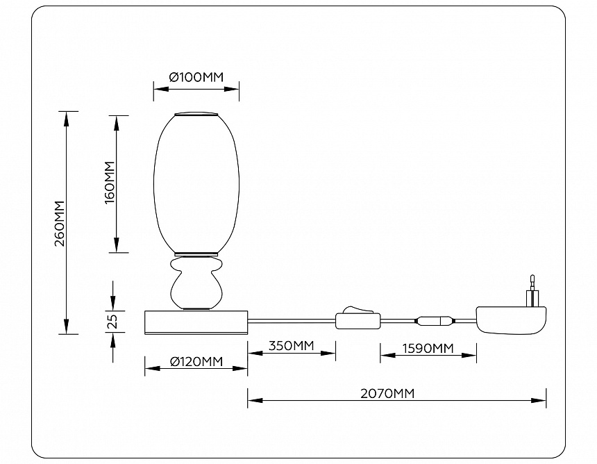 LH53154 BK/WH черный/белый 6W 3000K D120*260 LH53154 BK/WH черный/белый 6W 3000K D120*260