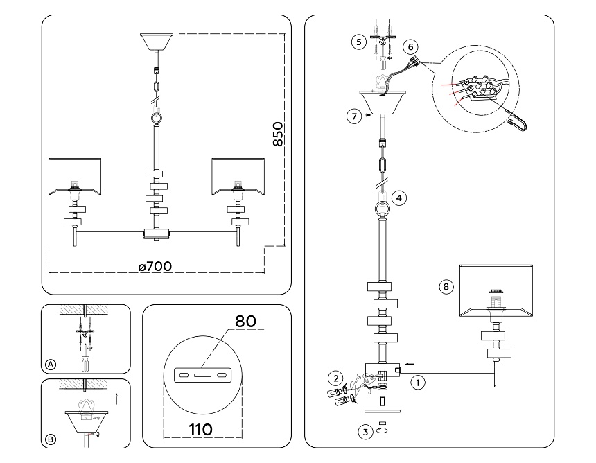 LH71331/5 CGD золото E14/5 max 40W D700*850