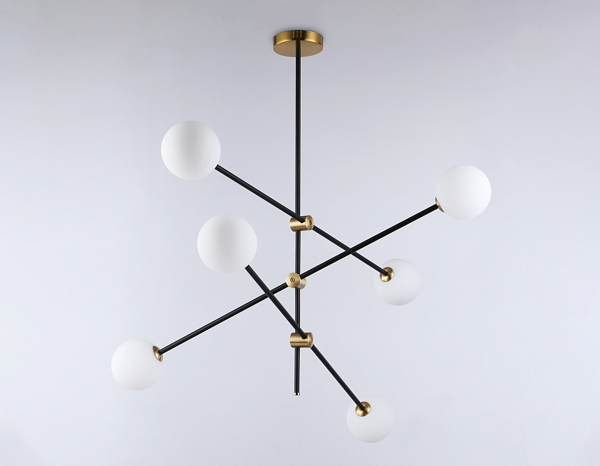 TR2515/6 BK/BS черный/латунь G9/6 max 10W D970*830