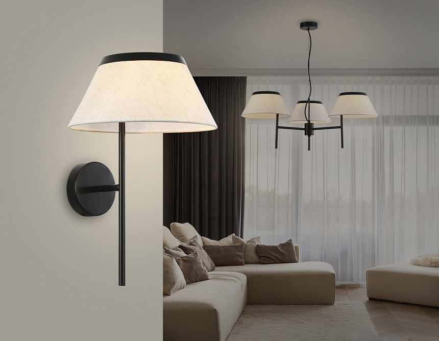 LH72455 BK/WH черный/белый Е14 max 40W 260*400*300