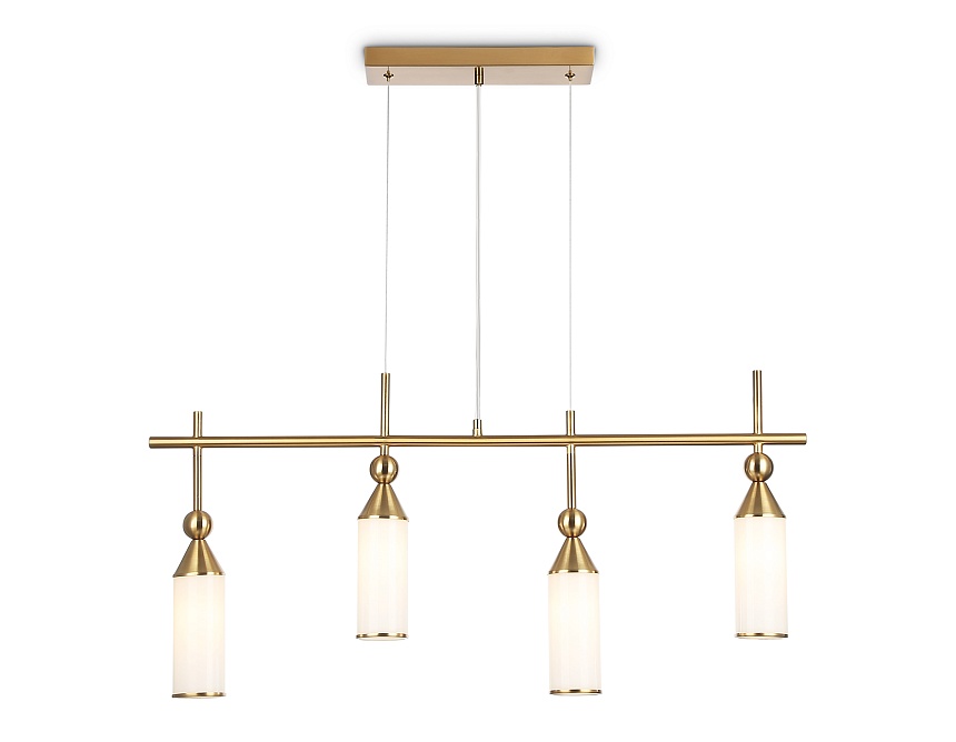 LH55274/4 BS/FR латунь/белый матовый E14*4 max 40W 845*65*1150