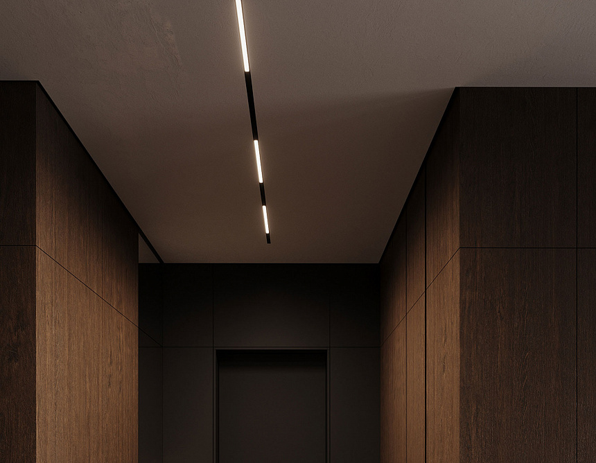 GL2325 BK черный IP20 20W 3CCT 3000/4200/6400K 48V 400*10*37