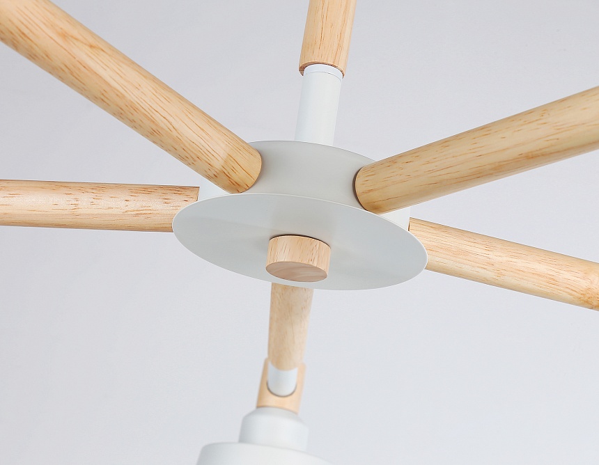 TR82208/5 WH/LW белый/светлое дерево E27/5 max 40W D780*430