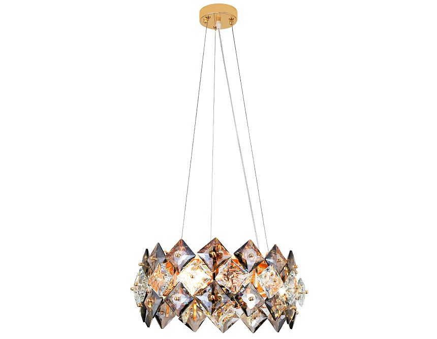 TR5185/4 GD/CL/SM золото/прозрачный/дымчатый E14/4 max 40W D450*1600