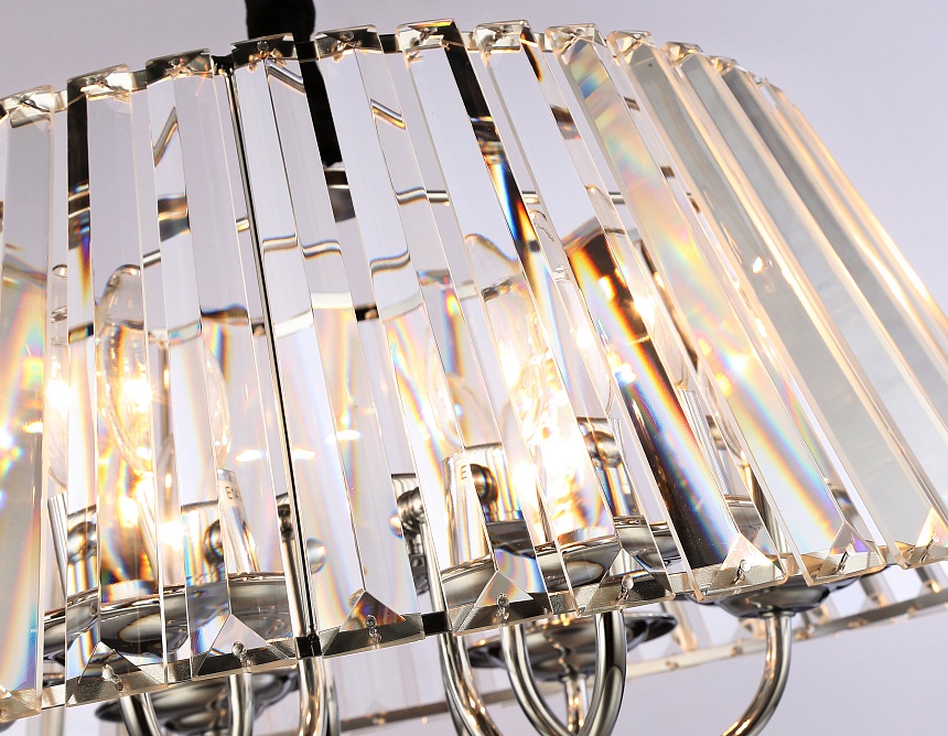 TR5038/6 CH/CL хром/прозрачный E14/6 max 40W D496*256