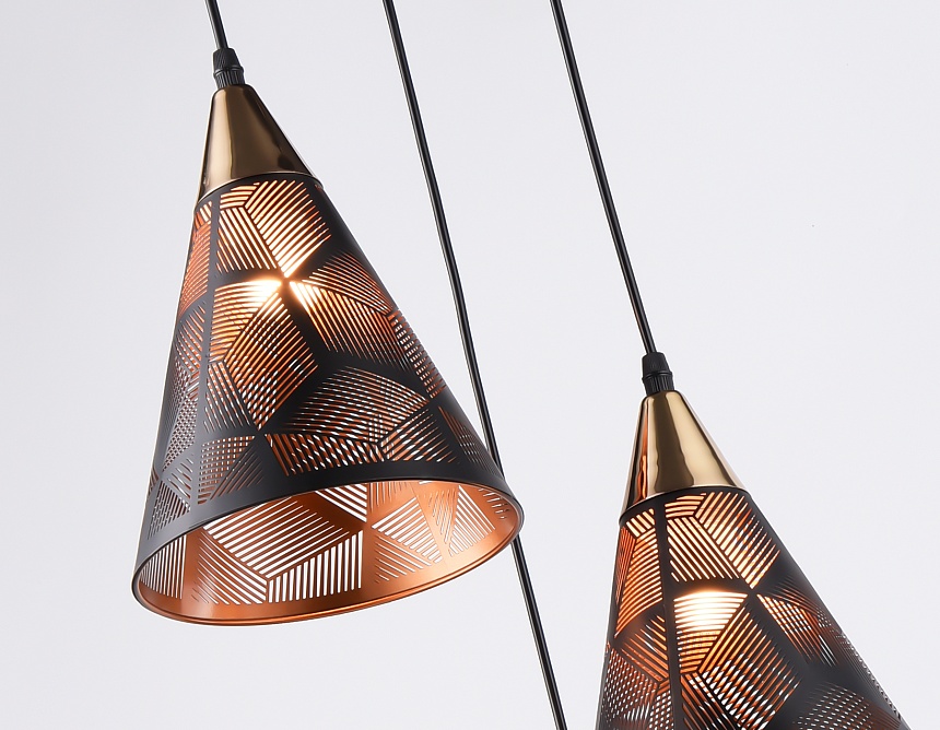 TR8435/3 BK/FGD черный/золото E27/3 max 40W D180*800