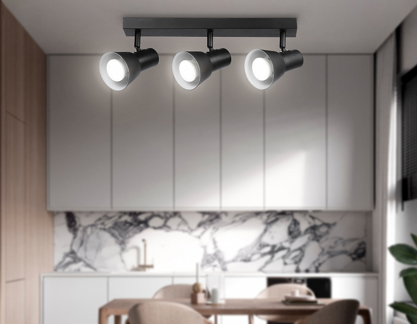 TA13122/3 BK/WH черный/белый GU10/3 max 12W 470*85*150