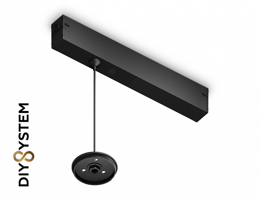 A2652 BK черный крепеж трековый подвесной для корпуса DIY D60mm 240*42*25 H1500
