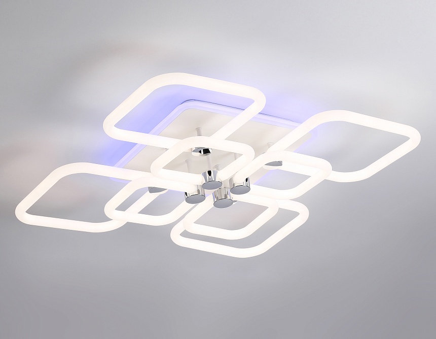 FA3866/4+4 WH белый 144W 3000K-6400K+RGB 627*627*121 (ПДУ РАДИО 2.4G)