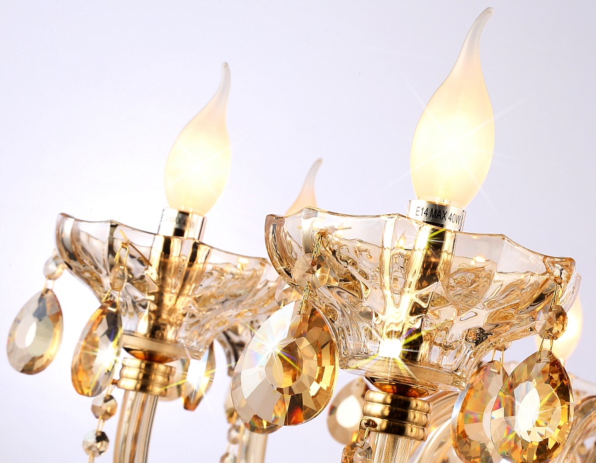 TR4907/8 GD/TI золото/янтарь E14/8 max 40W D760*639