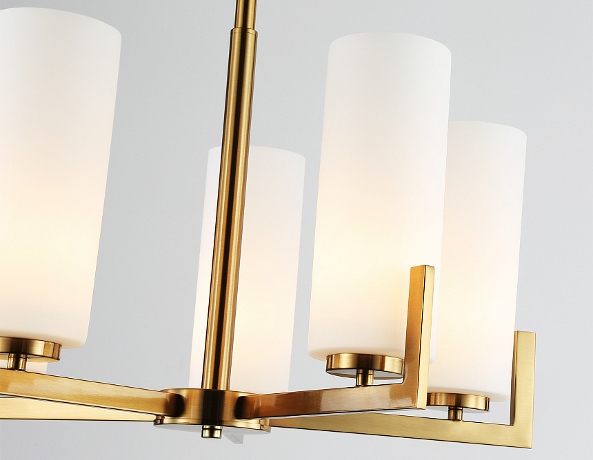 LH56063/5 BS/WH латунь/белый E27*5 max 60W D600*750