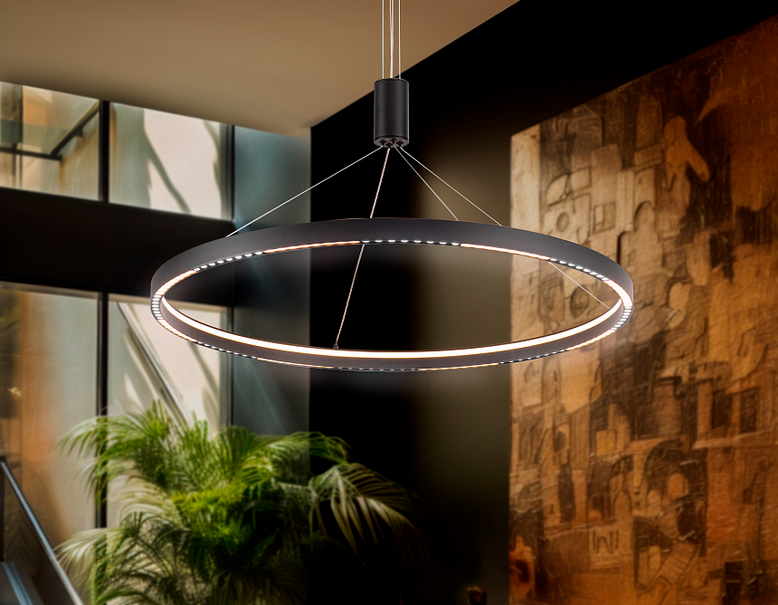 FL5856 BK черный 40W 3000K/4200K/6400K D800*860 (без ПДУ)