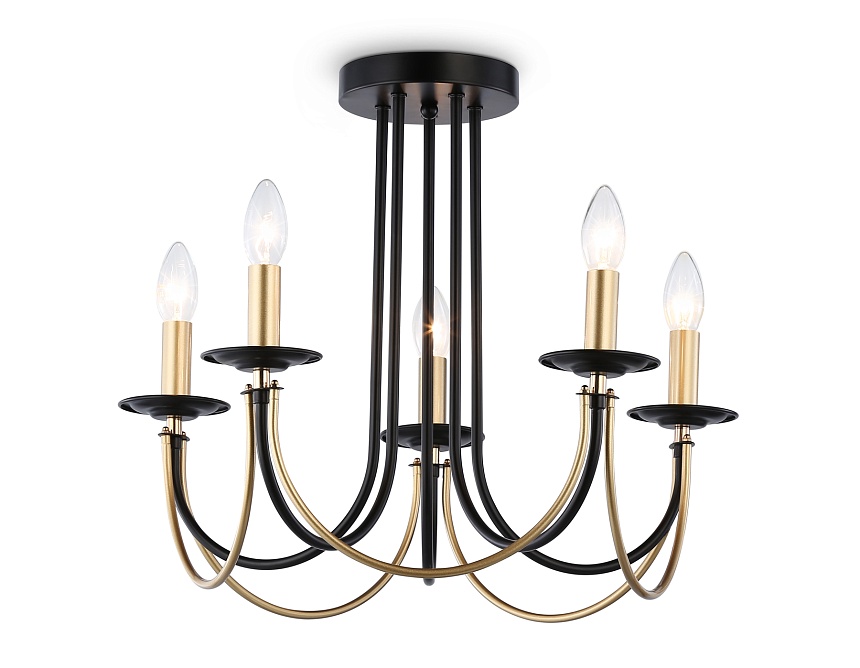 TR9621/5 BK/CGD черный/золото E14/5 max 40W D570*410