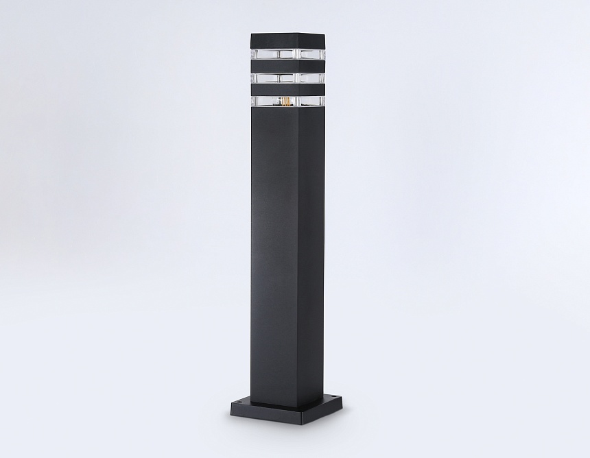ST2582 BK/CL черный/прозрачный IP54 E27 max 40W 90*90*630 ST2582 BK/CL черный/прозрачный IP54 E27 max 40W 90*90*630