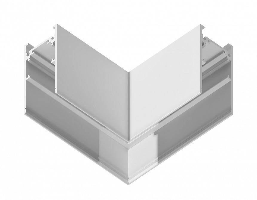 GL3369 WH белый коннектор угловой для накладного шинопровода 85*85*H53.7